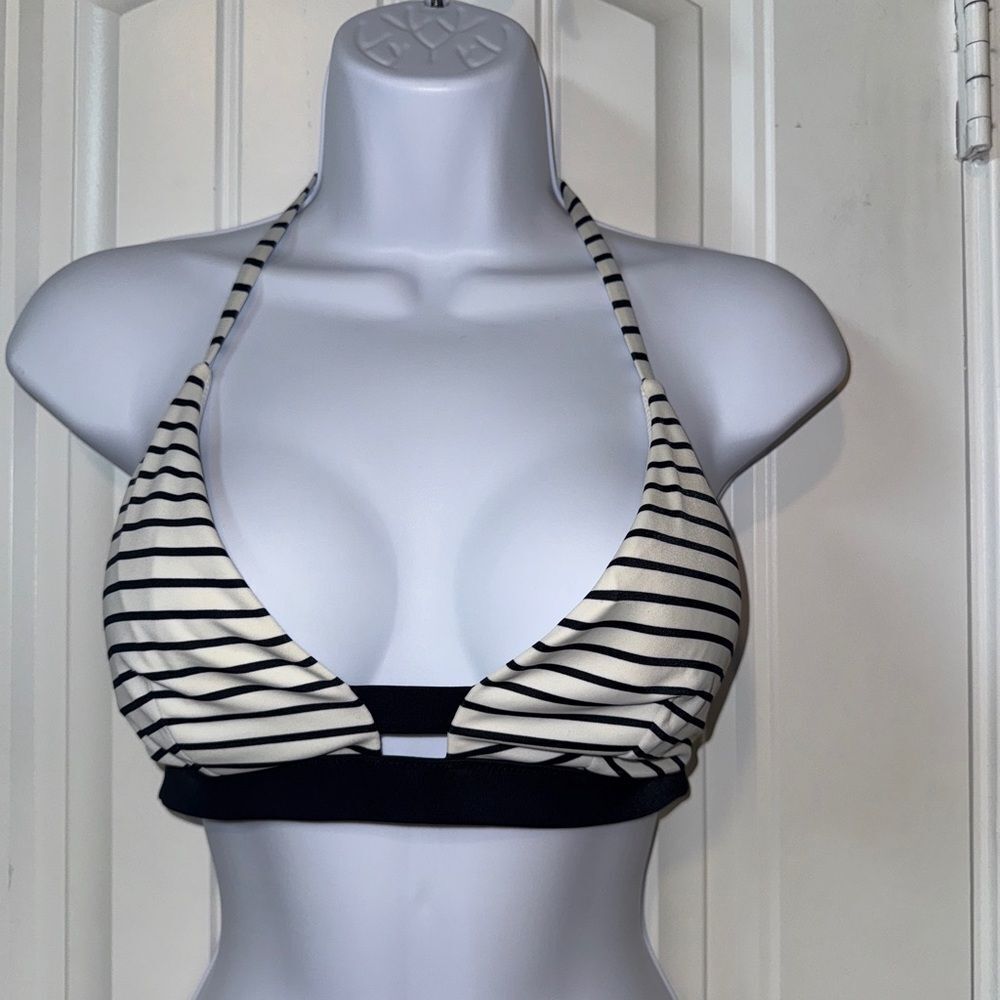 Victoria’s Secret Striped Halter Bikini Top